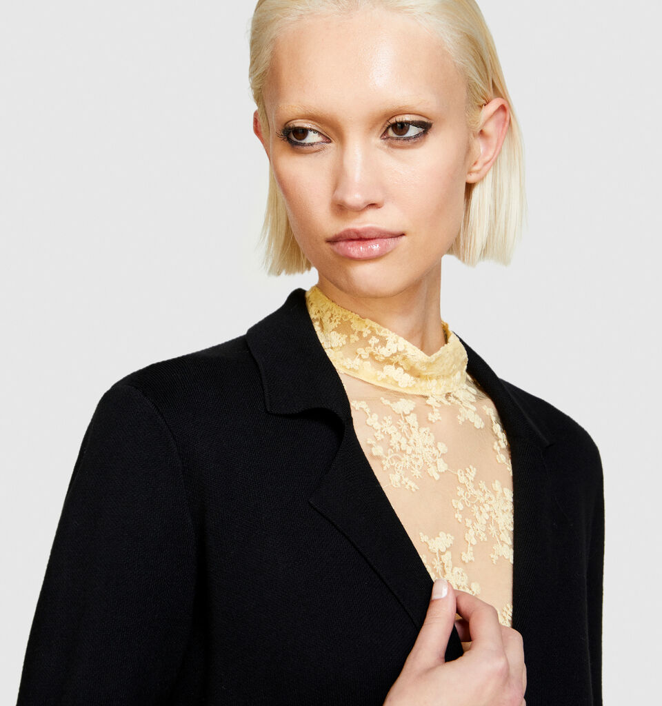 Knit blazer - women's blazers - Black | Sisley image number 5